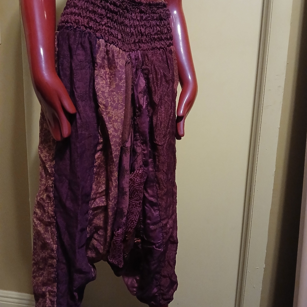 Silk harem pants